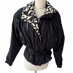 Obermeyer Vintage 90s Women's Black Snow Ski Jacket Size 10